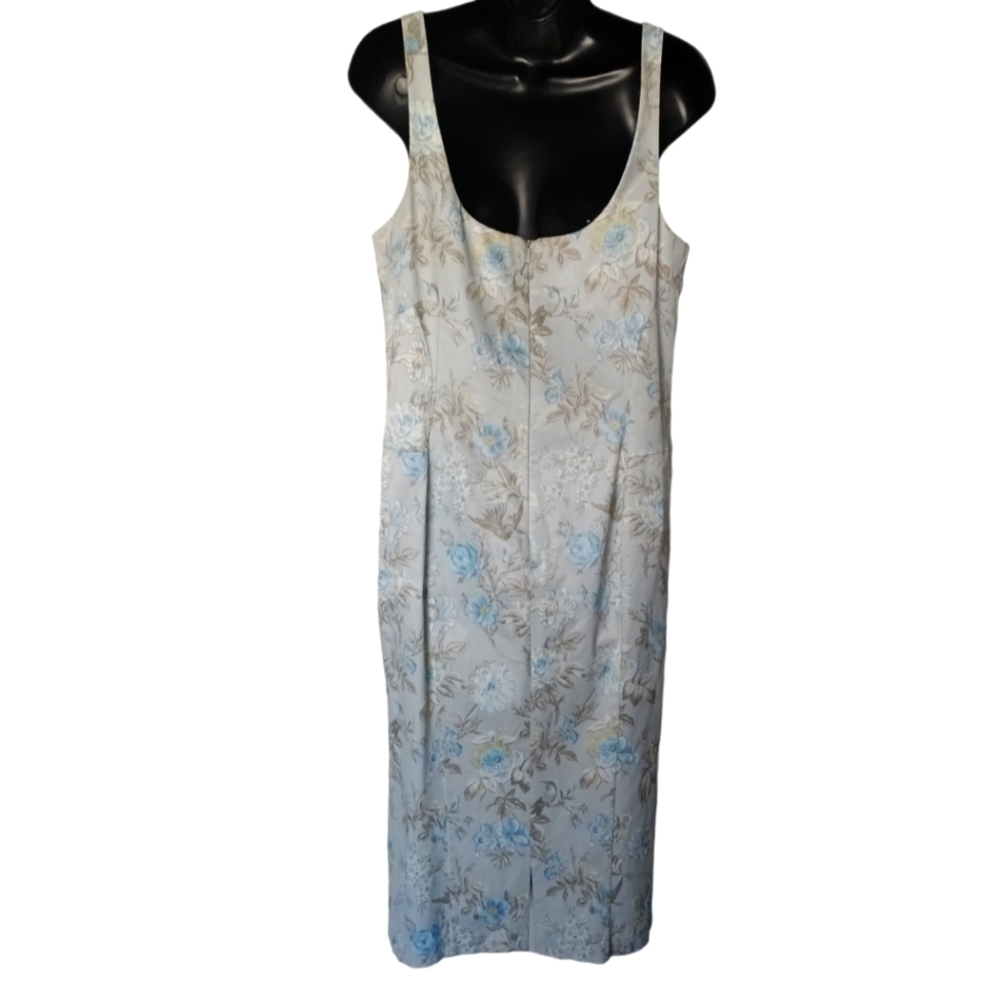 Dolce & Gabbana Cream and Light Blue Floral Slip Dress - Picture 2 of 7